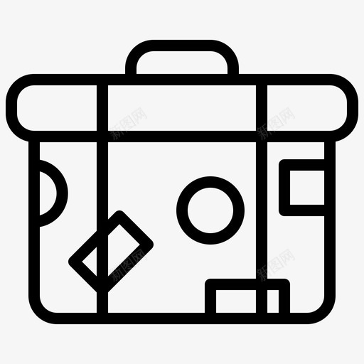 箱包旅游线svg_新图网 https://ixintu.com 箱包 旅游线