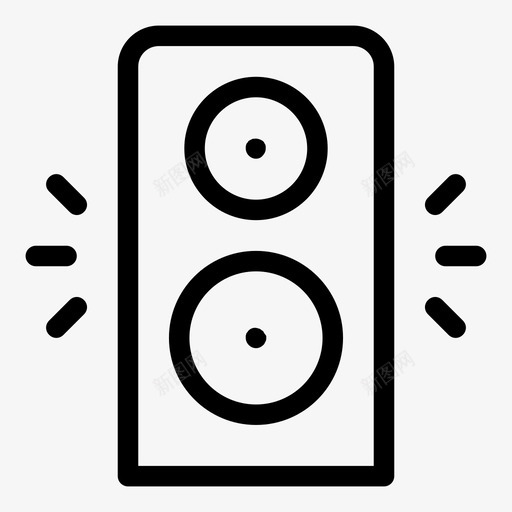 扬声器音频低音炮svg_新图网 https://ixintu.com 扬声器 音频 低音炮 智能家居