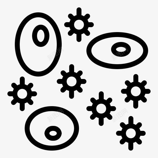 细胞冠冠状体svg_新图网 https://ixintu.com 细胞 冠状 体感 感染 白细胞