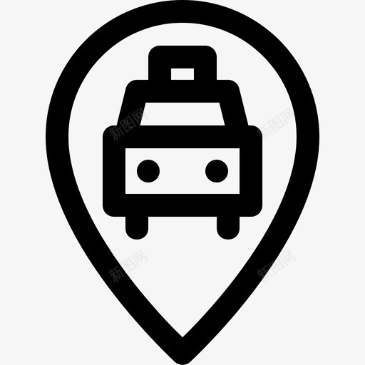 出租车位置地图游泳池svg_新图网 https://ixintu.com 出租车 位置 地图 游泳池 交通 假日 轮廓