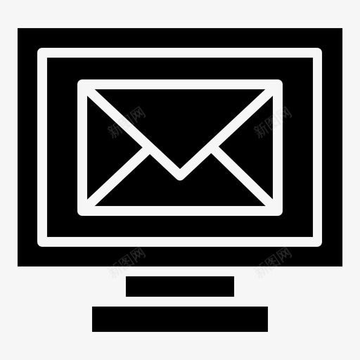 显示器电脑电子邮件svg_新图网 https://ixintu.com 显示器 电脑 电子邮件 信息 广告