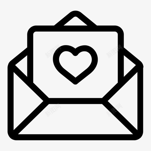 信电子邮件心svg_新图网 https://ixintu.com 电子邮件 心爱 信息 友谊