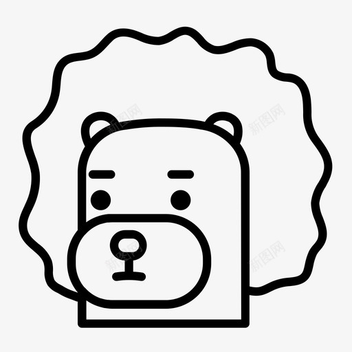 狮子动物大猫svg_新图网 https://ixintu.com 狮子 动物 大猫 可爱 野性
