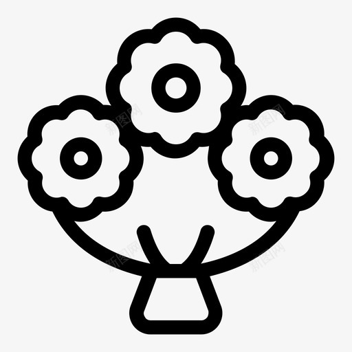 花束鲜花爱情svg_新图网 https://ixintu.com 花束 鲜花 爱情 玫瑰 妇女节