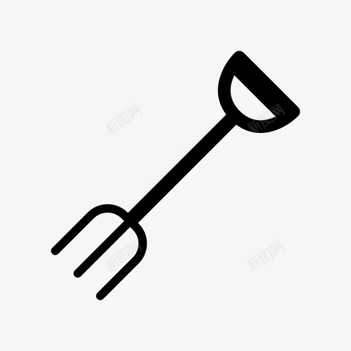 园艺叉挖掘工具svg_新图网 https://ixintu.com 园艺 挖掘 工具 铲子 农业 实体