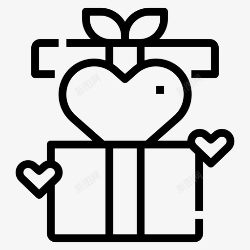 盒子礼物礼物盒svg_新图网 https://ixintu.com 礼物 盒子 心爱