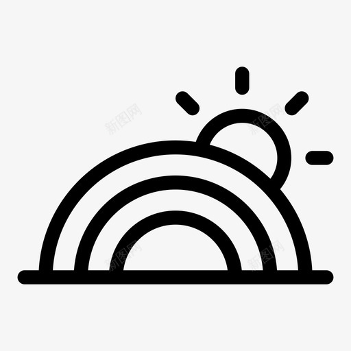 彩虹自然光谱svg_新图网 https://ixintu.com 彩虹 自然 自然光 光谱 太阳 天气