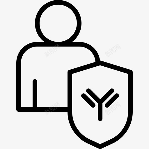 护盾健康人svg_新图网 https://ixintu.com 护盾 健康人 防护 冠状 病毒 治疗