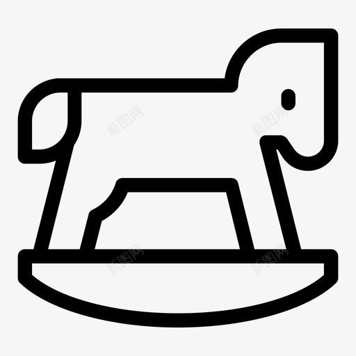 摇马婴儿摇椅svg_新图网 https://ixintu.com Q版摇马 婴儿 摇椅 摇马 淋浴 玩具