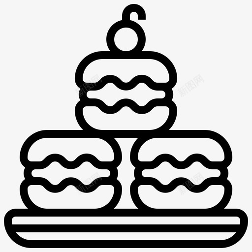麦卡龙食品餐厅svg_新图网 https://ixintu.com 麦卡 龙食品 食品 餐厅 甜食 面包店