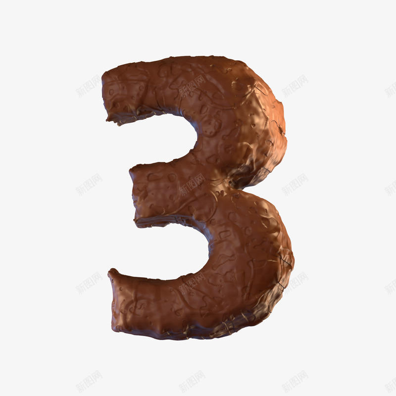 Choco3Dnumbers库png免抠素材_新图网 https://ixintu.com