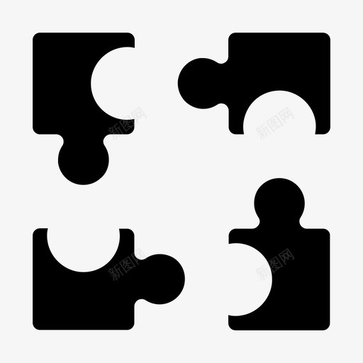 拼图创意游戏svg_新图网 https://ixintu.com 拼图 创意 游戏 益智游戏 图块 友谊 填充