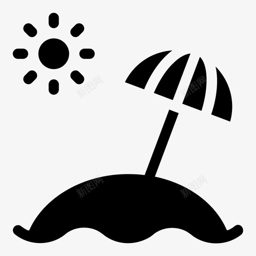 海滩夏天阳光svg_新图网 https://ixintu.com 海滩 夏天 阳光 太阳伞 度假 户外活动