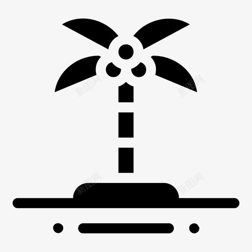椰子树岛屿自然svg_新图网 https://ixintu.com 椰子树 岛屿 自然 旅游度假 海洋 生活