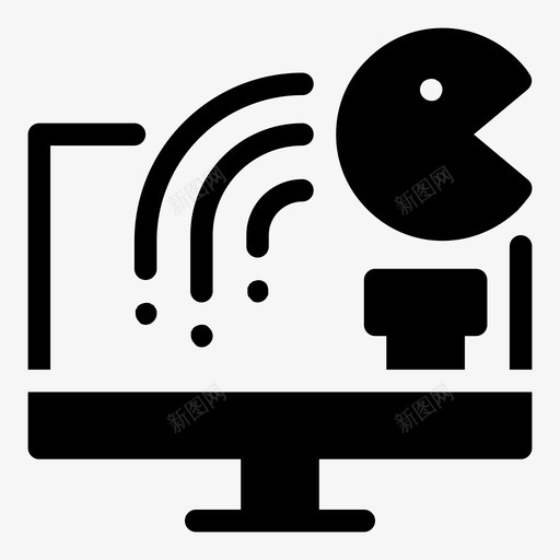 游戏电脑图形svg_新图网 https://ixintu.com 游戏 电脑游戏 图形 运动 吃豆人 视频制作
