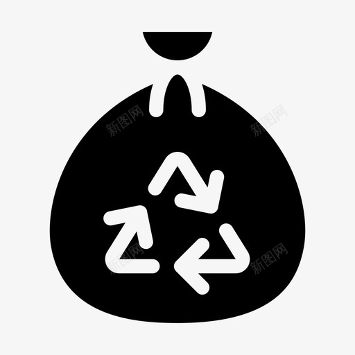 垃圾袋子回收svg_新图网 https://ixintu.com 垃圾 回收 垃圾袋 袋子 清洁 填充