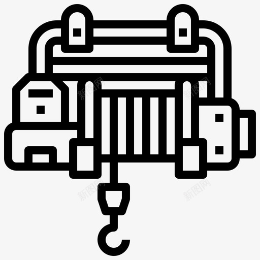 绞车建筑工地svg_新图网 https://ixintu.com 绞车 建筑 建筑工 工地 电子 起重机 工具 制造