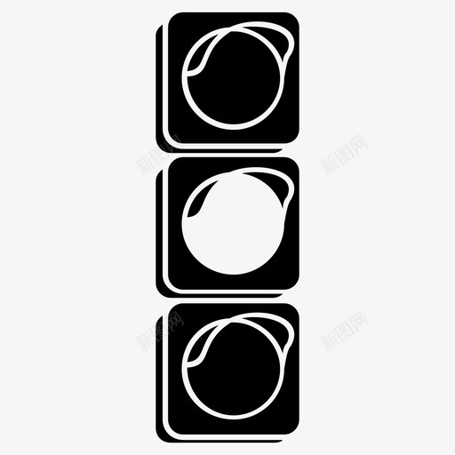 橙灯道路交通红绿灯svg_新图网 https://ixintu.com 橙灯 红绿灯 道路交通 交通标志