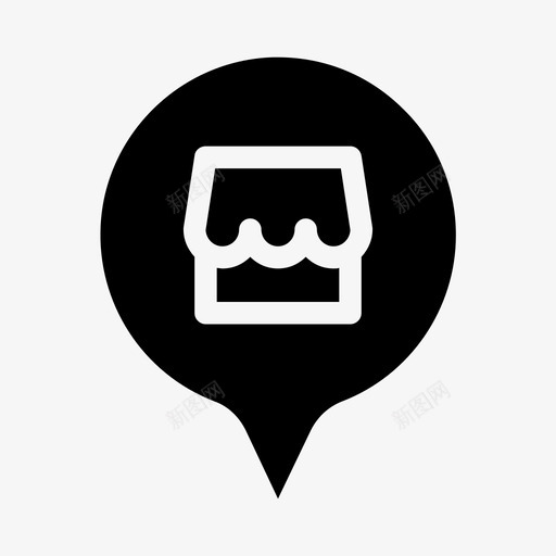 商业定位码地图svg_新图网 https://ixintu.com 商业 定位 地图 网上商店 商店 购物 零售 填充
