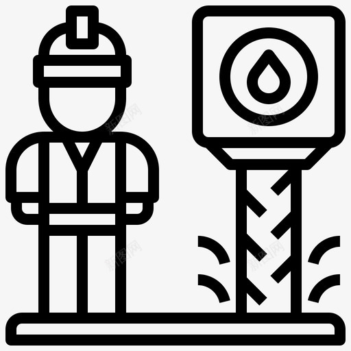 工人钻井工业svg_新图网 https://ixintu.com 职业 工人 钻井 工业 石油工业