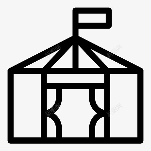 帐篷马戏团娱乐svg_新图网 https://ixintu.com 帐篷 马戏团 娱乐 娱乐休闲 城市
