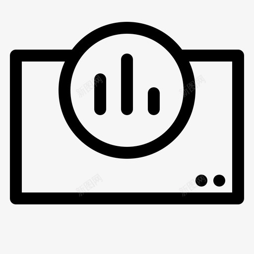 屏幕分析图表播放器svg_新图网 https://ixintu.com 屏幕 分析 分析图 图表 播放器 统计 电视 数字 标牌