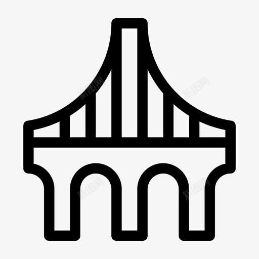 桥梁拱门建筑svg_新图网 https://ixintu.com 桥梁 拱门 建筑 道路 电线 不动产