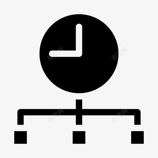 时间管理时钟图表svg_新图网 https://ixintu.com 时间管理 时钟 图表 流程 生产力 在家 工作