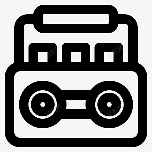 磁带音频多媒体svg_新图网 https://ixintu.com 磁带 音频 多媒体 音乐 录音机