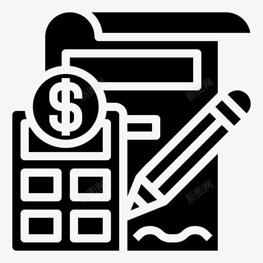 预算会计行政svg_新图网 https://ixintu.com 会计 预算 行政 财务 公司 符号