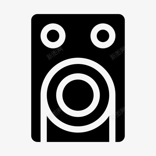 扬声器音频低音炮svg_新图网 https://ixintu.com 扬声器 音频 低音炮 生日 填充
