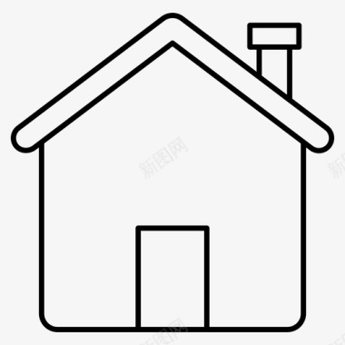 房屋建筑别墅图标