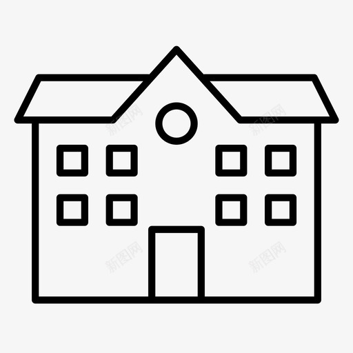 建筑物公寓校园svg_新图网 https://ixintu.com 建筑物 公寓 校园 办公室 财产