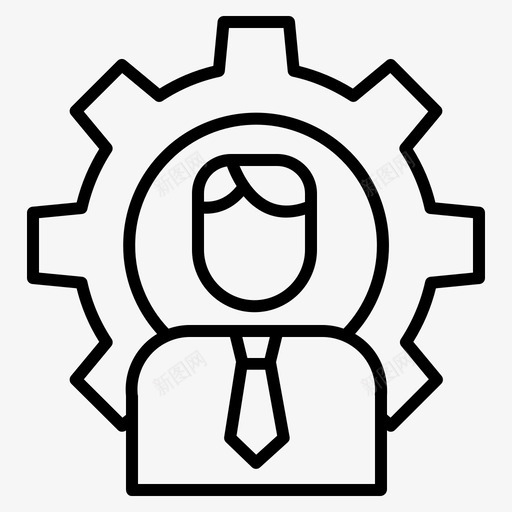 设置业务人svg_新图网 https://ixintu.com 设置 业务 管理 经理 用户 财务