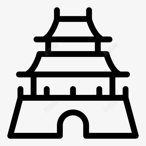 首尔建筑大门svg_新图网 https://ixintu.com 首尔 建筑 大门 地标成 阳门地 纪念碑