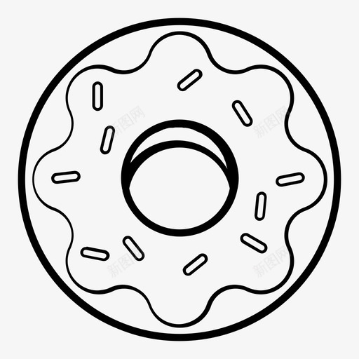 撒甜甜圈甜甜圈糖霜svg_新图网 https://ixintu.com 甜甜圈 糖霜 垃圾 食品