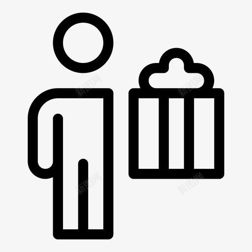 礼物礼品盒男人svg_新图网 https://ixintu.com 礼物 礼品盒 男人 生日