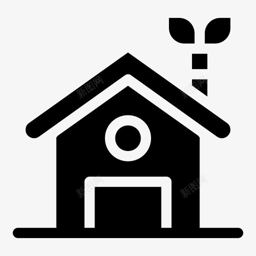 生态住宅树叶房地产svg_新图网 https://ixintu.com 生态 住宅 树叶 房地产 持续 能源