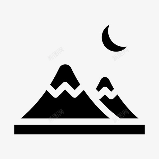 山高自然svg_新图网 https://ixintu.com 山高 自然 夜杂