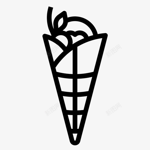 冰淇淋筒冷的奶制品svg_新图网 https://ixintu.com 冰淇淋 冷的 奶制品 食品