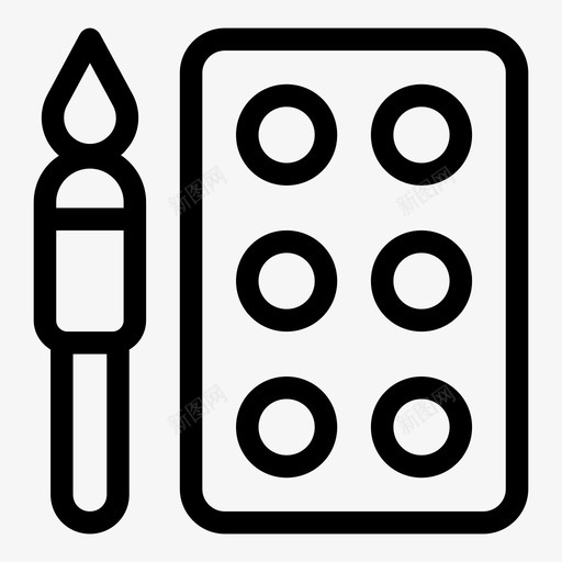 水彩画笔绘画svg_新图网 https://ixintu.com 绘画 水彩 水彩画 画笔 画家 高中