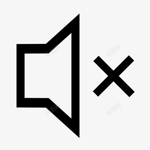 扬声器关闭静音声音svg_新图网 https://ixintu.com 扬声器 关闭 静音 声音 音量 线路