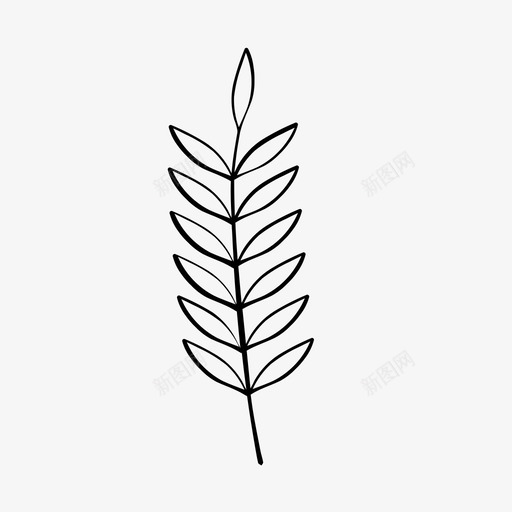 手绘叶茎svg_新图网 https://ixintu.com 手绘 叶手绘 叶茎