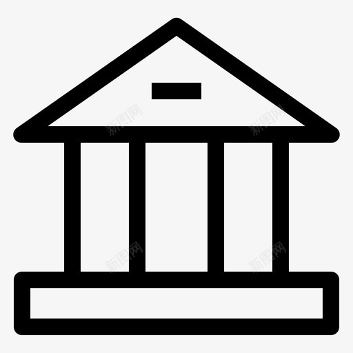 建筑物银行办公室svg_新图网 https://ixintu.com 建筑物 银行 办公室 旧的