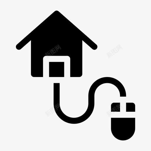 在家工作房子鼠标svg_新图网 https://ixintu.com 工作 在家 工作房 房子 鼠标 职业