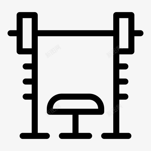 板凳设备健身svg_新图网 https://ixintu.com 板凳 健身 设备 健身房 重量