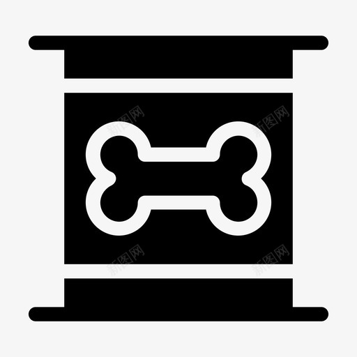 狗粮罐头罐装svg_新图网 https://ixintu.com 狗粮 罐头 罐装 宠物玩具 宠物 填充