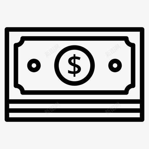 纸币钞票美元svg_新图网 https://ixintu.com 纸币 钞票 美元 商业 金融