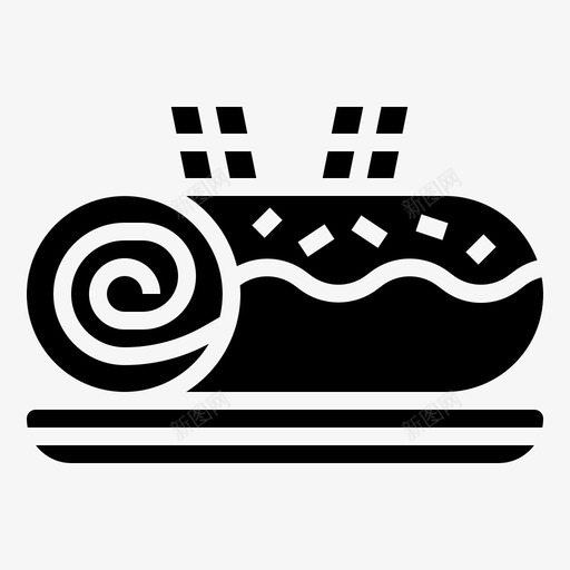 卷蛋糕甜点食物svg_新图网 https://ixintu.com 蛋糕 甜点 食物 甜食 面包店 雕文