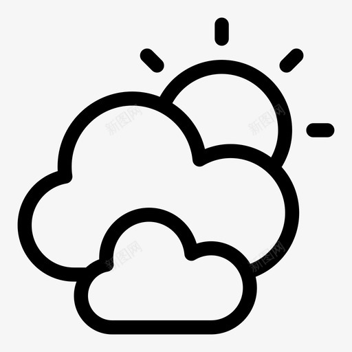 多云天空太阳svg_新图网 https://ixintu.com 多云 天空 太阳 晴朗